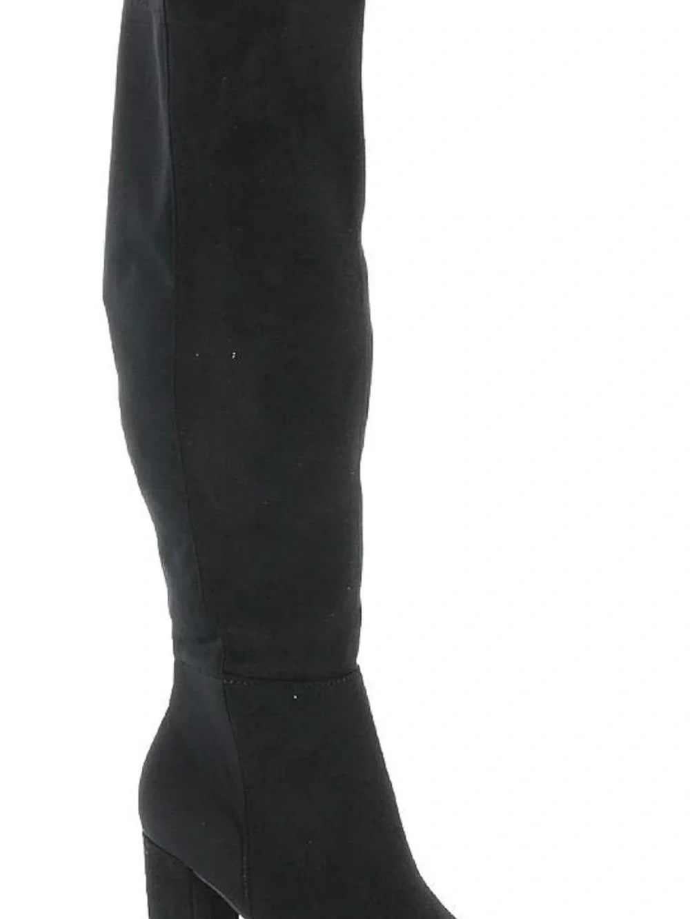 Black Over-the-Knee Block Heel Boot - Women's Fashion Knee Boot Size 6